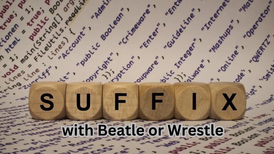 Suffix with Beatle or Wrestle: A Crossword Puzzle Solution