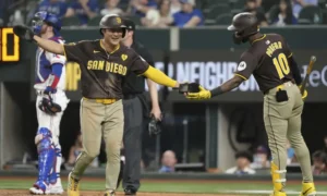 padres vs texas rangers match player stats