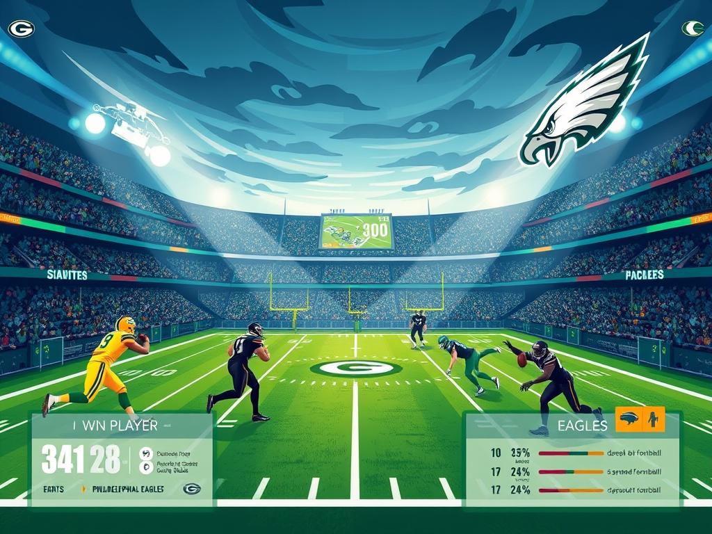 green bay packers vs philadelphia eagles match player stats